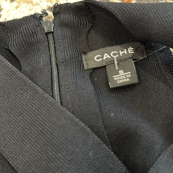 NWT Cache Halter Neck Dress Stretch Women’s Size Small Black - Picture 4 of 7